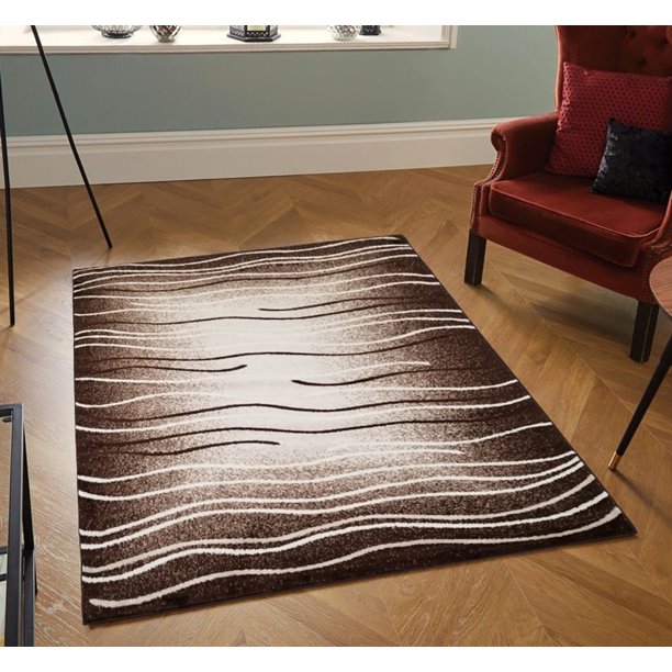 DiscountWorld Indoor Outdoor Area Rug, Striped Brown (30025x7