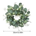 thumbnail image 3 of AnuirheiH Floral Wreaths, 13 Inch Artificial Eucalyptus Hanging Wreaths for Front Door Indoor Garden Porch Decor, Green, 3 of 4