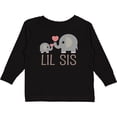 thumbnail image 3 of Inktastic Little Sister Elephant Girls Long Sleeve Toddler T-Shirt, 3 of 5