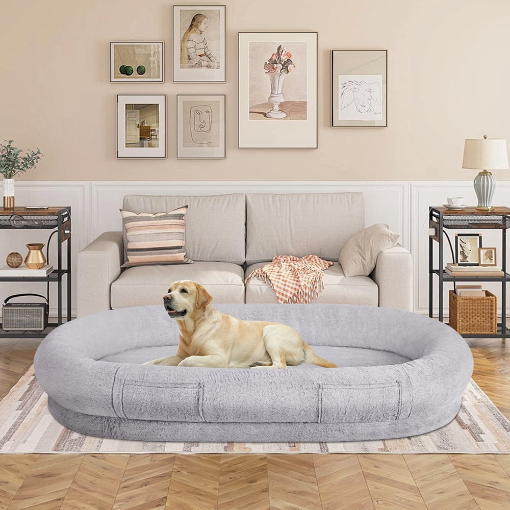 unipaws Human Dog Bed for Adult, Giant Extra Large Memory Foam Human Size Pet Bed for People