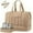 Khaki, variant on Puffer Duffle Bag, 42L Travel Weekender Overnight Bag with Toiletry Bag, Carry-on Personal Item Bag Hospital Bag Gym Bag with Dry/Wet Separation