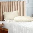 thumbnail image 3 of Evolive Ultra Soft Brushed Microfiber Standard Size 20"x30" Pillowcases Pair Set of 2 (Ivory), 3 of 8