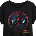 thumbnail image 3 of Marvel Deadpool & Wolverine - Scratch Logo - Women's Oversized Graphic T-Shirt, 3 of 5