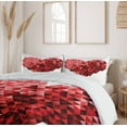 thumbnail image 6 of Ambesonne Burgundy Duvet Cover Set, Future Modern Heart, 2-Calking, Red and Ruby, 6 of 7