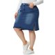 thumbnail image 4 of Falda de lápiz casual de talla grande para mujeres Agnes Orinda, con abertura lateral, en mezclilla azul, para el Día de la Madre, talla 1X, 4 of 6
