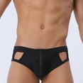 thumbnail image 1 of FcBaudy Men's Low Waist Solid Color High Vent Zipper Swimming Trunks Underpants Men Pants, 1 of 9