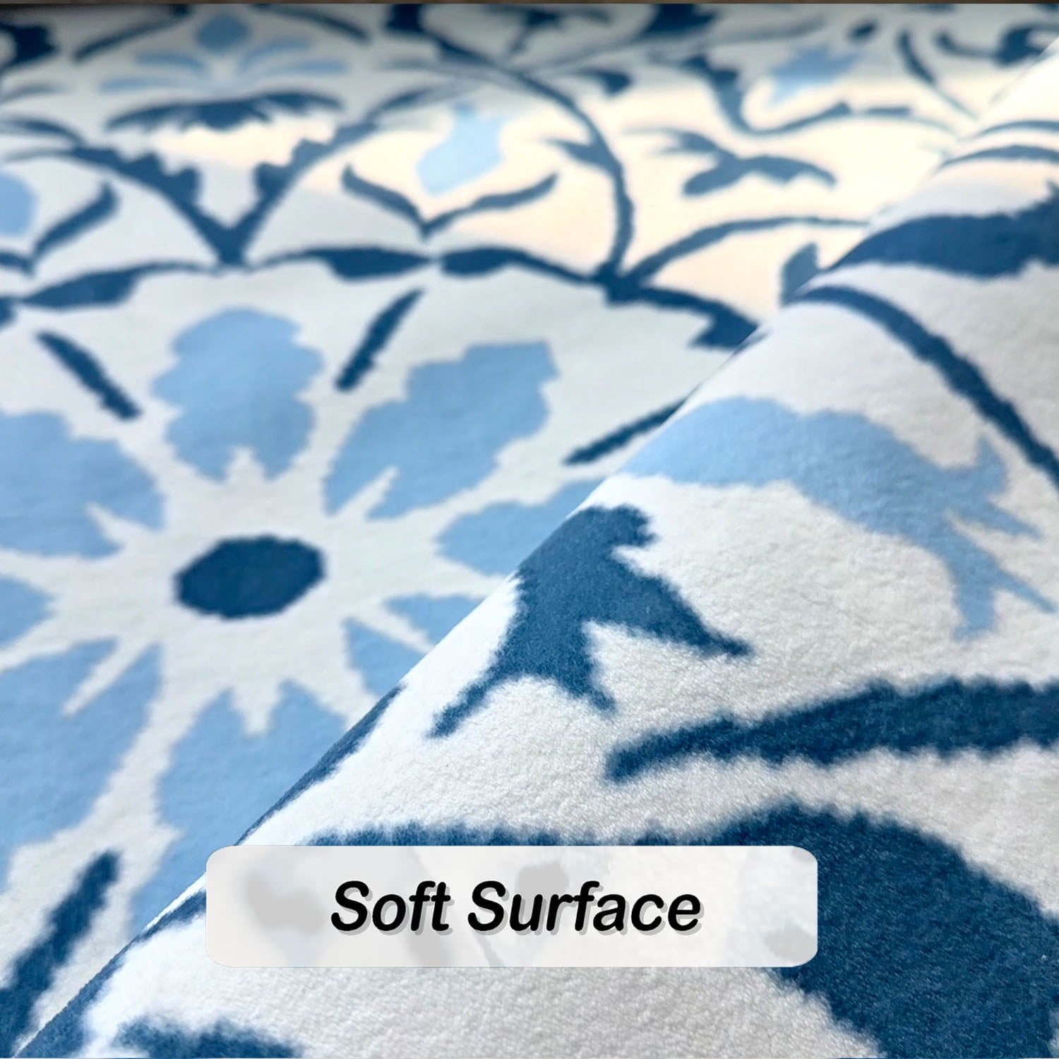 Artnice Blue Area Rugs for Living Room 5x7, Machine Washable Rugs Non Slip, Boho Vintage Indoor Carpet Mats for Home Decor