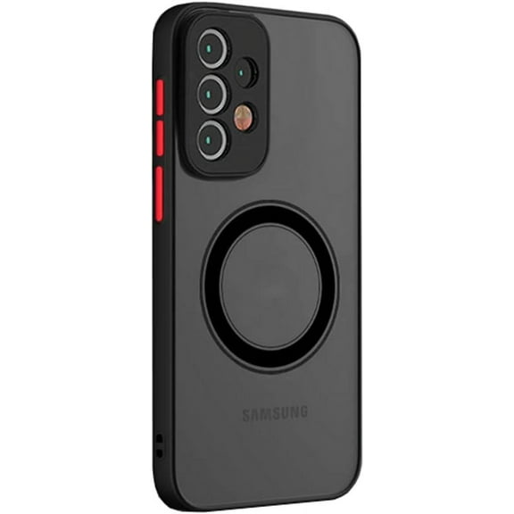 Galaxy A53 5G Case Magnetic [Support Magsafe Charger] Wireless Anti-Scratch Shockproof Matte Clear Full Camera Protection Slim Thin Phone Cover Case for Samsung Galaxy A53 5G 6.5"-Black