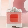 thumbnail image 2 of Caja de arena para inodoro para gatos, caja de arena para cajones para gatos, caja de arena para gatos grande, caja de arena para cajones para gatos, compacta y liviana Jadeshay A, 2 of 8