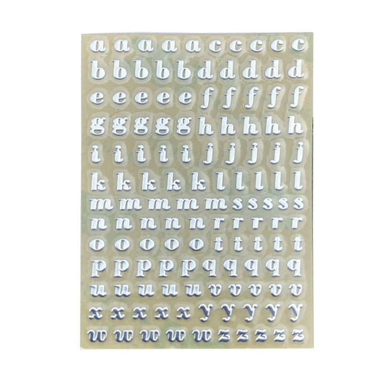 Metal Alphabet Stickers Uppercase Letter Lower for Case Letters Stickers  Self Adhesive 26 Letters Numbers Stickers 