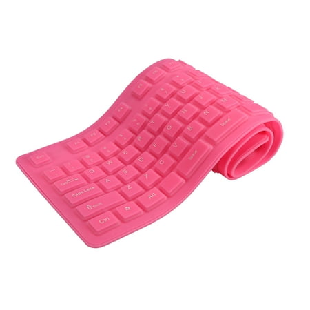 : 108 Keys USB Silicone Flexible Foldable Keyboard Waterproof Dustproof USB Silent Keys For Laptop Desktop (Best Silent Keyboard And Mouse)