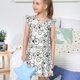 thumbnail image 4 of Fotbe Bicycle Vestido de Dormir para Niñas de 3 a 10 Años, Mangas Cortas, Estilo Princesa, Pijama Camisón con Mangas Voladas-Medium, 4 of 6