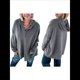 thumbnail image 2 of Sudaderas Oversize para Mujer, Sudaderas de Larga con Botones y Cuello Henley, Ropa de Otoño A . Gris Oscuro XL, 2 of 6