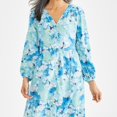 thumbnail image 2 of Style & Co Women's Printed Tiered Midi Dress - Teal - Petite Small, 2 of 4