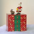 thumbnail image 4 of Northlight 10.5" Red and Green Elegant Advent Storage Calendar Box, 4 of 4