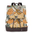 thumbnail image 1 of Easygdp Skeleton Cowboy And Guitar Mochila de Cuero para Mujeres, Bolso de Hombro, Bolsos de Mano de Moda para Trabajo y Viajes, 1 of 4