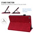 thumbnail image 4 of iPad 10.2 Case 2020/2019, iPad 8th/7th Gen Case, Dteck Embossed PU Leather Folio Flip Wallet Case Kickstand Auto Wake Sleep Cover with Pencil Holder for iPad 10.2 inch 2020/2019, Red, 4 of 5