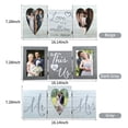 thumbnail image 2 of Yeacher Tri-Fold Hinged Photo Frame Wooden Picture Frame with Plexiglass Board Hinge for Wedding Tabletop Photo Display, 2 of 8