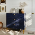 thumbnail image 1 of Boyel Living Commode 3 Tiroirs Table de Chevet Buffet Armoire de Rangement, Tiroirs Modernes avec Rangement pour Chambre, Bleu, 1 of 10