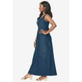 thumbnail image 3 of Jessica London Women's Plus Size Petite Denim Maxi Dress, 3 of 6