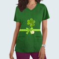 thumbnail image 2 of Blouses Funicet pour Femmes, Shorts pour Femmes, Blouse de Travail à Manches Courtes Col en V avec Poche Imprimée, Blouses pour Femmes Mode, Blouses à Manches Courtes pour Femmes, 2 of 5