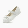 thumbnail image 7 of Weestep Toddler/ Little Kid Girl Dress Ballet Flat Mary Jane Ballerina Shoe(8 Toddler, Bow White), 7 of 7
