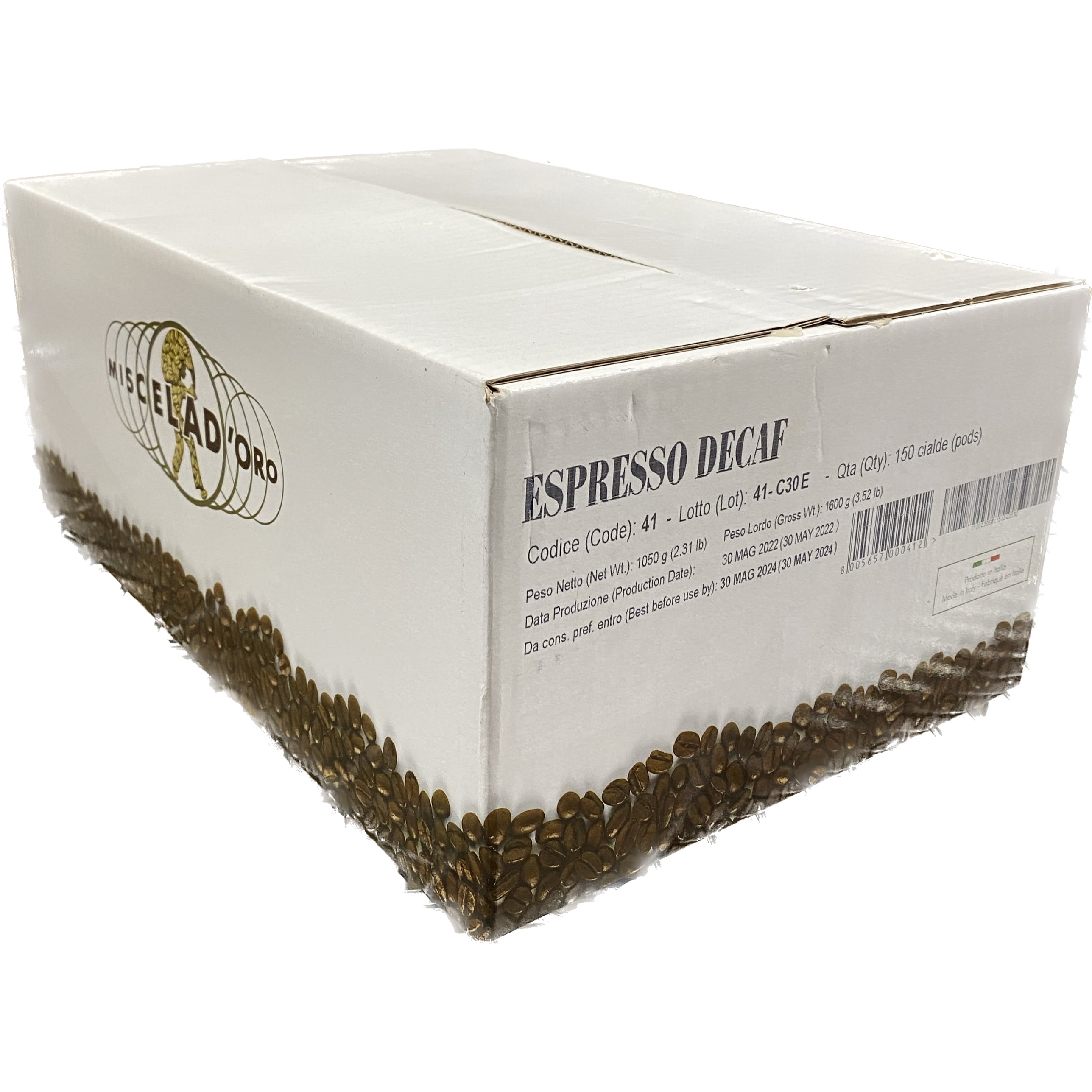 Miscela D'Oro Espresso Single Espresso Decaf Pods - 150 Pack