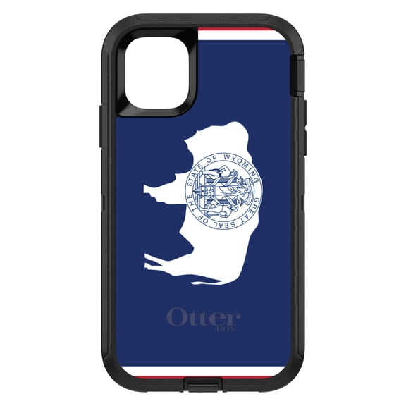 DistinctInk OtterBox Defender Custom Case for Apple iPhone 15 (6.1" Screen) - US State Flag - Slim Profile Design