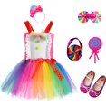 thumbnail image 1 of Vestido de princesa de lujo con varita de piruleta para niña, disfraz de graduación, ropa de fiesta de cumpleaños zhangyuxiang unisex, 1 of 2