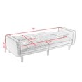 thumbnail image 7 of Convertible Futon Sofa Bed with 2 Pillows, Upholstered Sofa Sleeper with Adjustable Positions, Living Room Sofa Bed Couch with 5 Solid Wood Legs, Twin Size Sofa for Home Office, Light Grey, 7 of 7