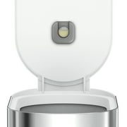 simplehuman Kitchen Trash Can, 45 Liter / 12 Gallon Slim Step Garbage Bin with Soft Close Lid, White