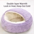 thumbnail image 2 of Hooded Semi Enclosed Shell Shaped Pet Nest, Plush Cat Bed Hooded Semi Enclosed Shell Shaped Pet Nest, Anti-Slip Covered Cat Bed with Hood for Puppy and Kitten, Machine Washable, 2 of 7