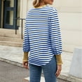 thumbnail image 6 of Bpmpbo Women's Long Sleeve Shirts 2025 New V-neck Button Color Striped T Shirts Pullover Casual Tops Comfortable Breathable Athletic Clothes Irregular Hem Clearance, 6 of 8