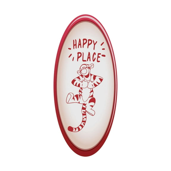 Happy Place Cute Happy Dancing Cartoon Tiger Wall Decal Wall Art Sticker Designs Vinyl Stickers For Home House Walls Rooms Windows Bedroom Decoration Size (26x26 inch)