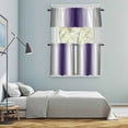 thumbnail image 5 of Gray Purple Kitchen Curtains Sets for Windows 36 Inch Length, Modern Gradient Geometric Rod Pocket Window Treatments Tier Curtains and Valances Set for Bedroom/Bathroom, 5 of 8