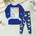 thumbnail image 2 of Zshosam Toddler Pajamas Boys Long Sleeve Boys Pajamas Toddler Clothes Set Long Sleeve Sleepwear 2 Piece Kids Pjs Size 7T 8T,(Blue 7-8 Years), 2 of 5