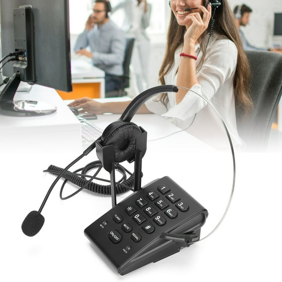 Call Center Telephone With Headse, Call Center Telephone Corded Phone Headset For House Call Center Office