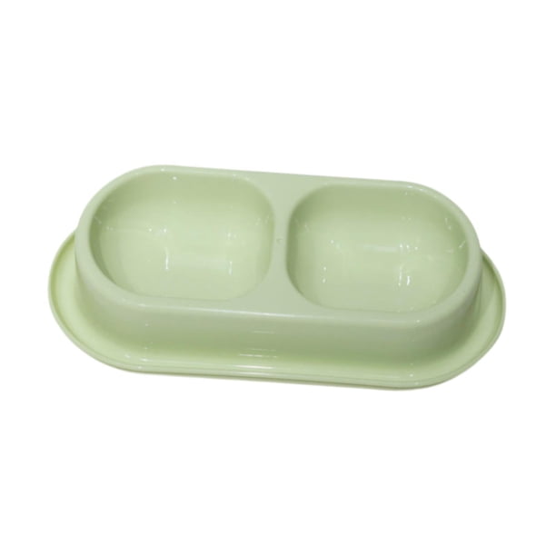 Agua de gato y alimento alimentador de alimentos alimentando plato de alimentación de mascotas de interior tazón no skid para Verde claro