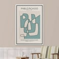 thumbnail image 3 of PixonSign Framed Canvas Print Wall Art Pablo Picasso Blue Geometric Line Art Abstract Shapes Illustrations Modern Art Decorative Minimal Relax/Calm for Living Room, Bedroom, Office - 24"x36" WHITE, 3 of 5