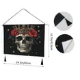 thumbnail image 3 of WOBOGO Crown Skull Black Pattern Living Room Canvas Wall Art Bedroom Study Framed Canvas Print Artwork Home Office Decorations 24.5×16.7in, 3 of 6