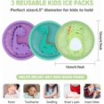 thumbnail image 4 of ® Bundle of 3 Packs Dinosaur Kids Ice Packs with Elastic Rope + 3 Children's Ice Pack with Soft Sleeve, 4 of 8