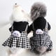 thumbnail image 3 of Autumn Winter Pet Clothing Plaid Design Black Grey Color Cotton Skirt and Jumpsuits for Choice Warm Cotton Padded Pet Clothes ShopWise Round, 3 of 6