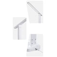 thumbnail image 3 of Lámpara de mesa plegable LED con carga USB, protección para los ojos, lámpara de escritorio con control táctil para dormitorio, oficina, estudio, color blanco marfil (recargable), 3 of 8