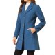 thumbnail image 4 of Abrigo largo de invierno para mujer Inspire Chic, de un solo botón, talla M, color azul polvo, 4 of 6