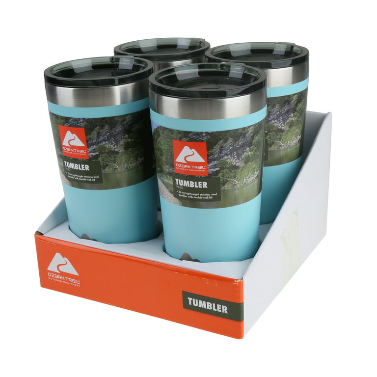 Ozark Trail Double Wall Vacuum Sealed Stainless Steel Tumbler 22 Ounce,  Spearmint 