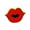 C, variant on Trendy Lip Brooch Colorful Metal Mouth Shaped Lapel Pin Backpack Badge Fashion Accessory for Women's Clothing and Bags