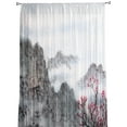thumbnail image 3 of Chinese Painting Forest Flowers Mountain Tulle Curtains for Bedroom Modern Voile Curtains Home ration Window Curtains, 3 of 7