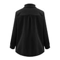 thumbnail image 5 of HAiming Womens Corduroy Shirt Long Sleeve Lapel Collar Button down Casual Solid Color Business Tops, 5 of 9