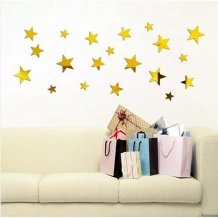 Art Removable 20pcs Star Wall Sticker 3d Mirror Decal Vinyl Acrylic Home Decor Canada - Decorative Star Wall Mirror Art Art Removable 20pcs Star Wall Sticker 3d Mirror Decal Vinyl Acrylic Home Decor Canada - Decorative Star Wall Mirror Art