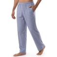 thumbnail image 2 of CHAOJISHE Mens Pajama Pants 100% Cotton Pajama Pants Lightweight Pjs Bottoms Sleepwear Soft Lounge Pajama Bottoms for Men BLUE SIZE:L, 2 of 8
